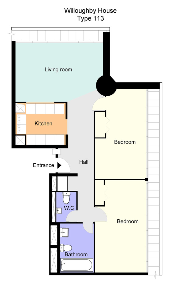 Willoughby House Flat Plans | BARBICAN LIVING